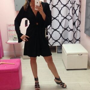 Black peekaboo hole dress
